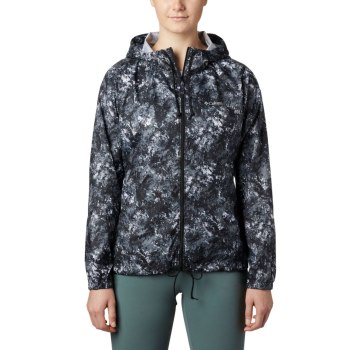 Columbia Flash Forward Printed Windbreaker, Chamarras Negros Para Mujer | 273658-ZPL